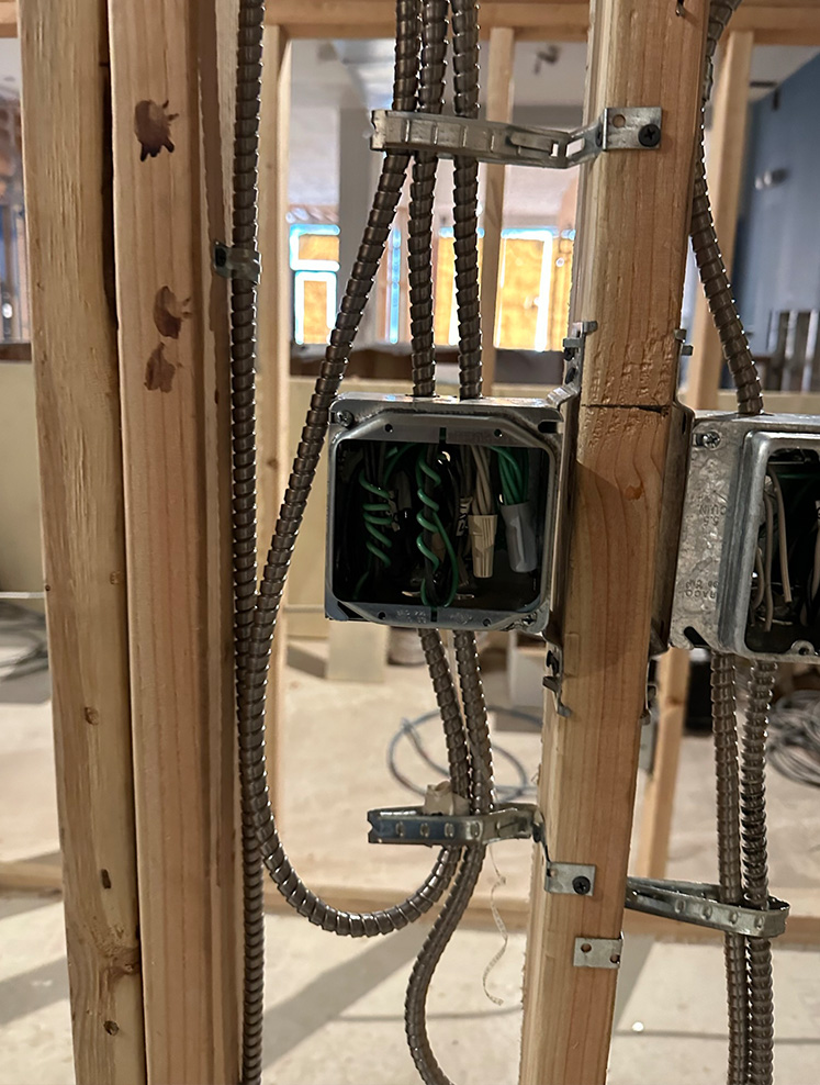 a tripod in a room